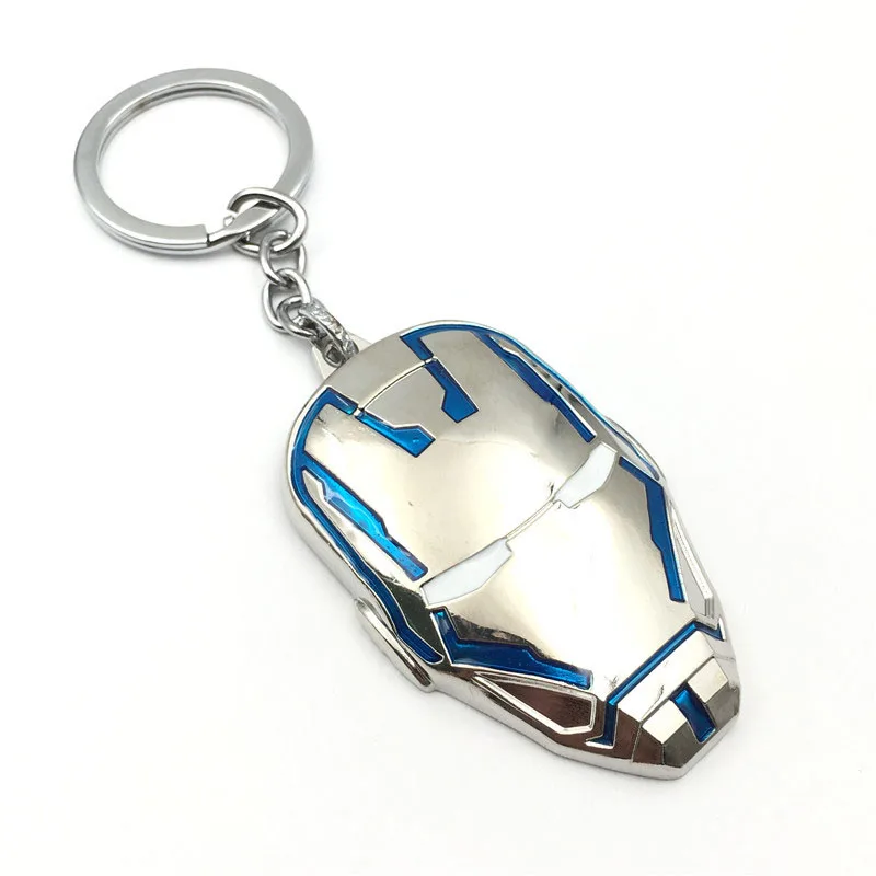 Красный 12 шт. Мстители 4 маска Железного человека брелок, Тор шторм топор молоток брелок в подарок marvel брелки модные ювелирные подвески - Цвет: Красный