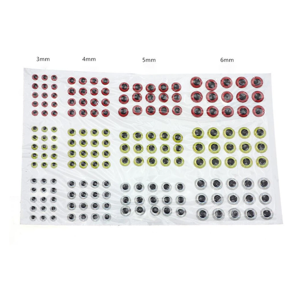  183pcs Waterproof Fishing Lure Eyes 3D Holographic Eyes Fly Tying Jigs Crafts DIY Fly Fishing Accessories 5mm/4mm/3mm/2mm 