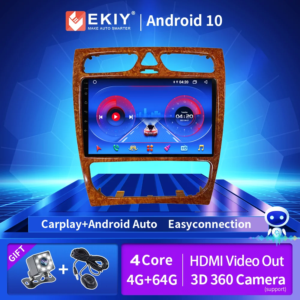 Car Radio for Mercedes Benz C-Class W203 C200 C320 C350 CLK W209 2002-2005 Multimedia Video Player Navigation GPS No 2 Din 2din