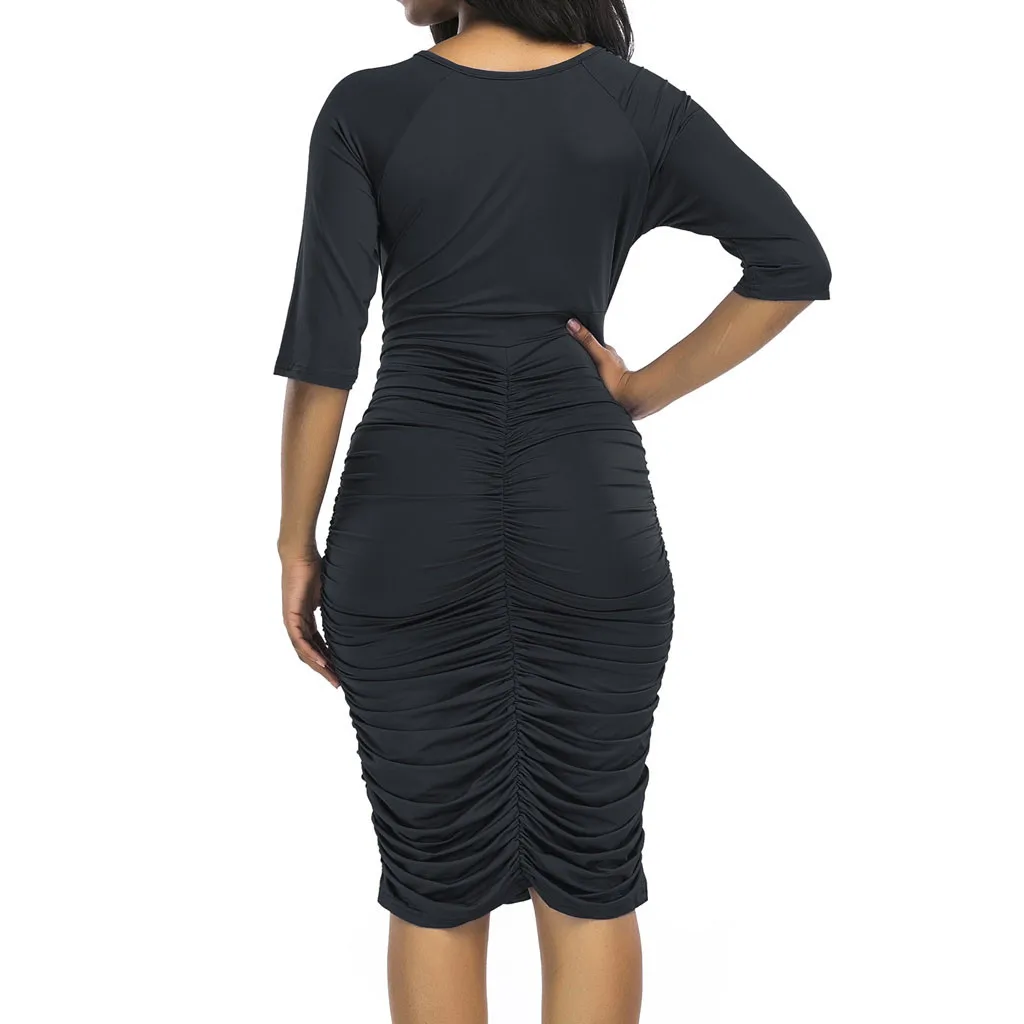 L-3XL Платье Женское vestidos de verano vestido ropa mujer платье femme vestidos de festa платья большого размера Глубокий V Талия Z4