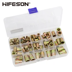 Kit d'écrous filetés en acier, pour pistolet à riveter, outil de rivetage, M3 M4 M5 M6 M8 M10, 95 et 300 pièces 