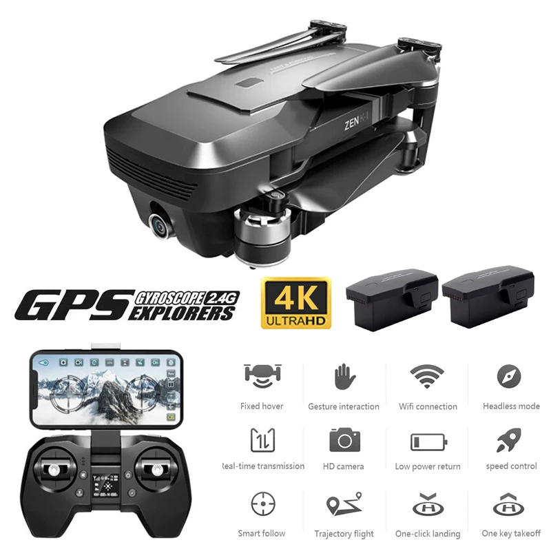 Global Drone 4K gps Дроны с камерой 4K HD бесщеточный следуй за мной Профессиональный Квадрокоптер FPV Wifi Дрон VS F11 PRO Visuo ZEN K1