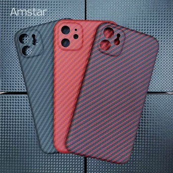 

Amstar Pure Kevlar Carbon Fiber Lens protection Phone Case for iPhone 11 Pro Max Ultra-thin Shockproof Carbon Fiber Hard Cover