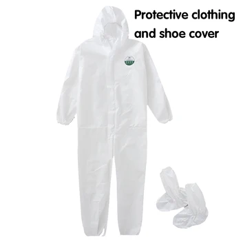 

Disposable Anti-epidemic Antibacterial Plastic Isolation Suit Protective Clothing Dust-proof Coveralls AntistaticProtective Suit