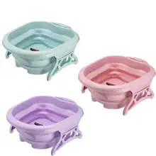 Большая Складная портативная ванна для мытья ног, массажное ведро для путешествий, складное ведро с 4 массажными шариками, уход за ногами