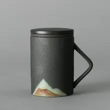 Ретро Китайский кунг фу керамический чайник с ситечком ручной