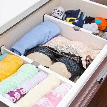 

Telescopic Storage Dresser Drawer Divider Organizers Separators Expandable Tray Organizer for Silverware and Utensils