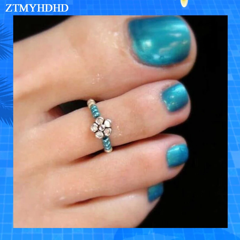 Женские кольца с бусинами в богемном стиле винтажные Регулируемые из сплава