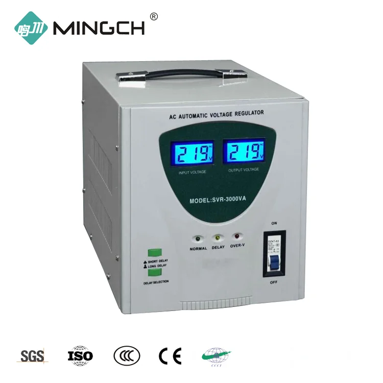 

MINGCH Plastic Panel Digital Meter 100% Capacity 100% copper 3kva power voltage regulator