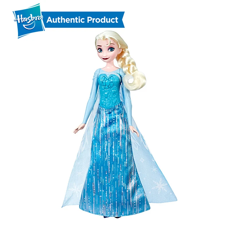 Hasbro Disney Frozen Shimmer 'n Sing Elsa поющая кукла frozen toys Dress up Games|Игровые фигурки и