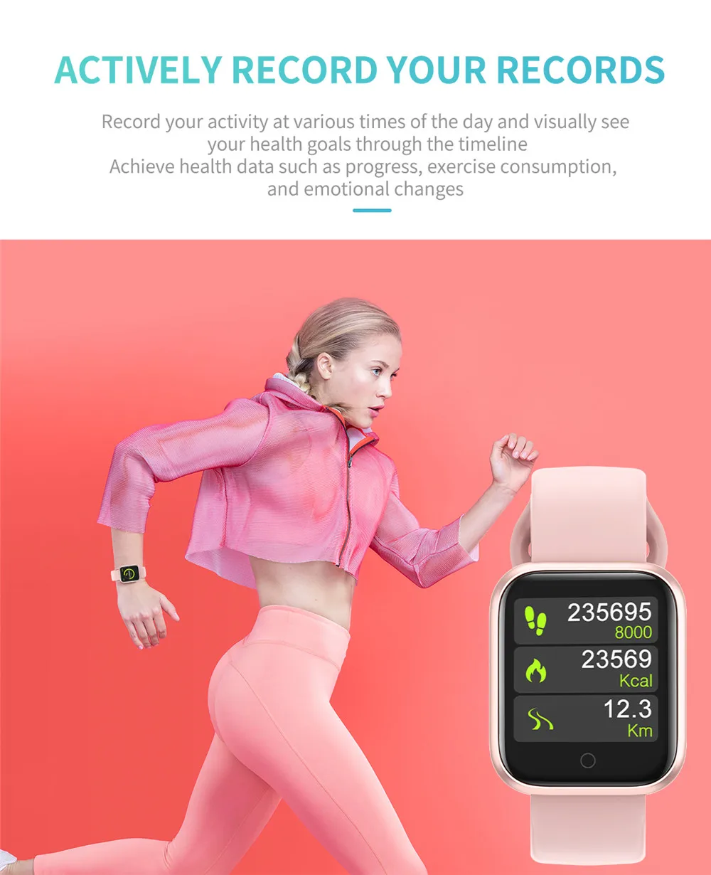 QW21 Смарт-часы для мужчин фитнес-трекер мониторинг сердечного ритма артериального давления IP67 водонепроницаемые Смарт-часы VS B57 P68 для Android IOS