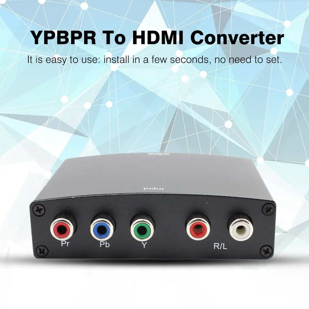 Профессиональный преобразователь YPBPR+ аудио R/L в HDMI адаптер преобразования поддерживает высокое разрешение видео до 1080p