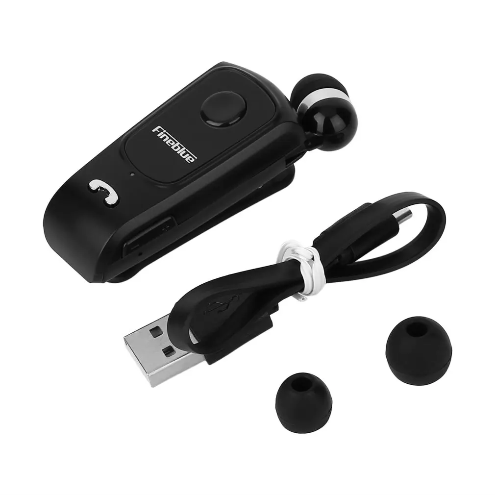 

Fineblue F920 Wireless Bluetooth Earphone Clip Style Headset Stereo Telescopic Bluetooth 4.0 Headphone w Mic for Xiaomi