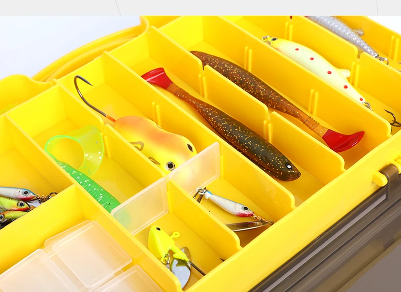 Коробка для рыболовных приманок коробки для снастей Органайзер пластиковая коробка-органайзер коробка со съемными Разделителями рыболовные снасти для хранения