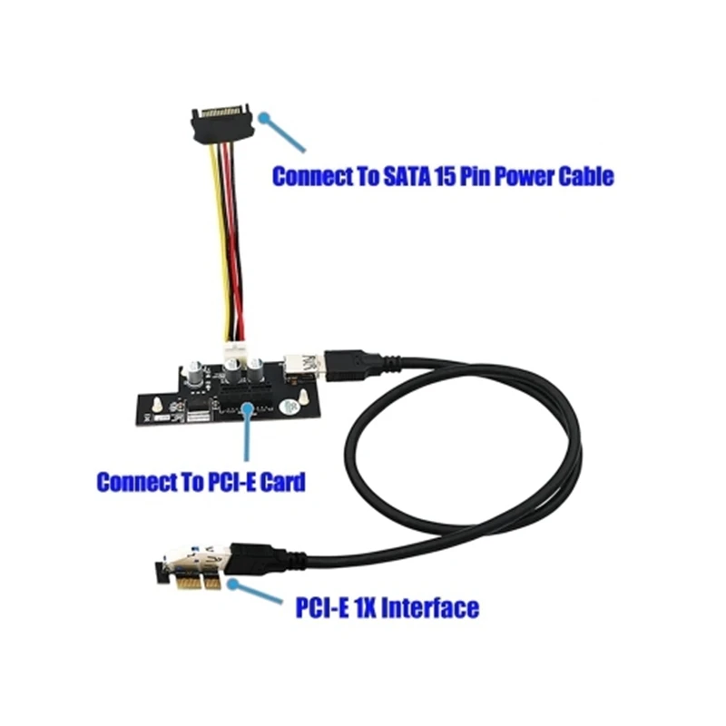 PCI Express удлинитель PCI-E 1X до 1X/4X/8X/16X карта адаптера