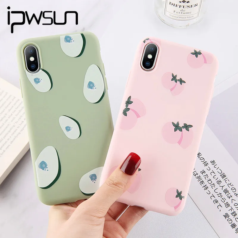 Чехол iPWSOO для телефона с изображением персикового фрукта iPhone 11 Pro Max X XS XR Xs мягкие