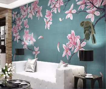 

CJSIR Custom Wallpaper Chinese Hand-painted Magnolia Bird Fresco Living Room Bedroom TV Backdrop Wall Murals 3d Wallpaper Decor