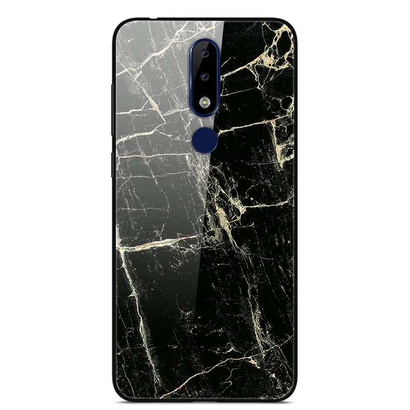 1 Для Nokia 5,1 Plus Чехол Жесткий закаленного стекла задняя Распечатать Чехол для Nokia 5,1 Plus X5 X 5 5,1Plus чехол Nokia5.1 Plus бампер - Цвет: 1