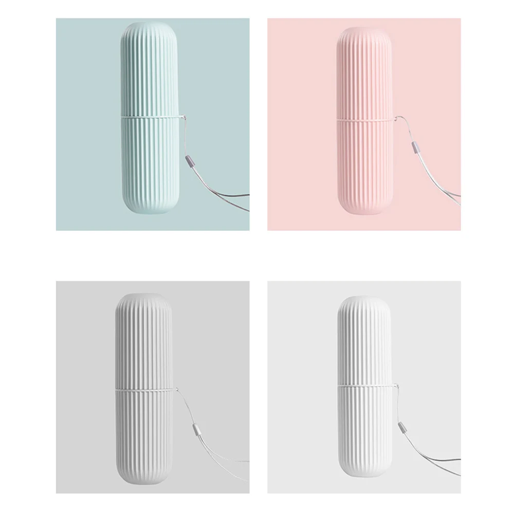 Portable Toothbrush Toothpaste Holder Storage Case Box Organizer Household Storage Cup For Outdoor Travel Bathroom Accessories