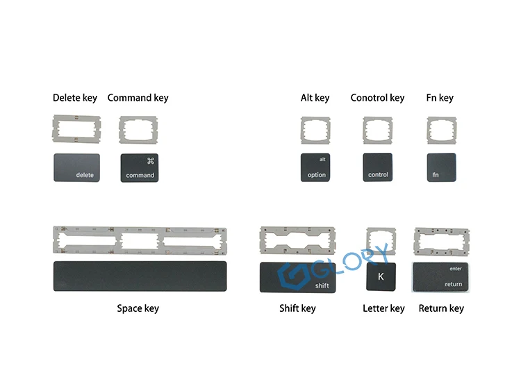 Полный комплект A1706 A1707 Ножничные Cilps петля для Macbook Pro retina 13 ''15'' Сенсорная панель клавиатуры ключ крышка s Ключ Крышка Ремонт