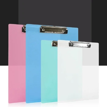 

1pcs A4/A5 Clipboard Plastic Transparent Clipboard Coloured Heavy Duty Clip Boards Paper Holder Writing Memo Folders 4 Colors