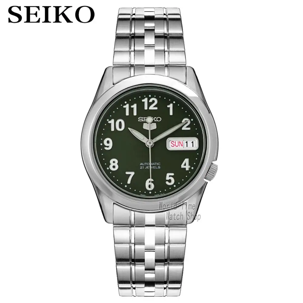 Seiko часы мужские 5 автоматические часы люксовый бренд водонепроницаемые спортивные мужские часы набор мужские часы водонепроницаемые часы relogio masculino - Цвет: SNK379K1-A
