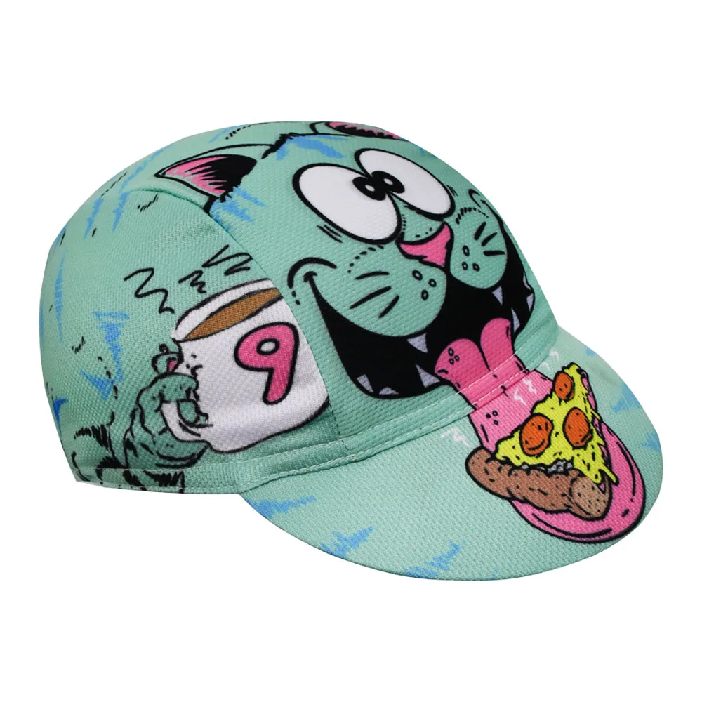 Cat Pizza Cycling cap Creativity Bike Hat Headwear Free Size  Men And Women Quick-Drying Polyester braetan 2