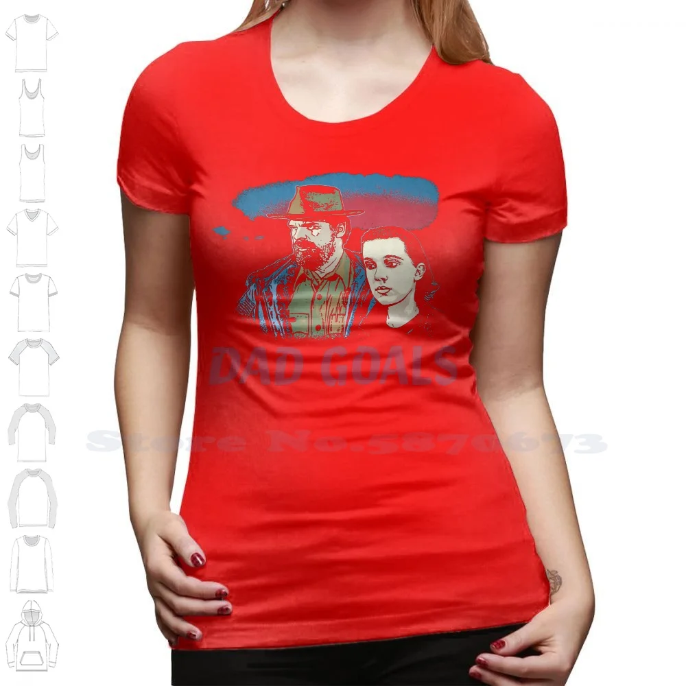 Camiseta para hombre del programa de televisión Stranger Tee Things Dad Goals Chief Hopper Eleven