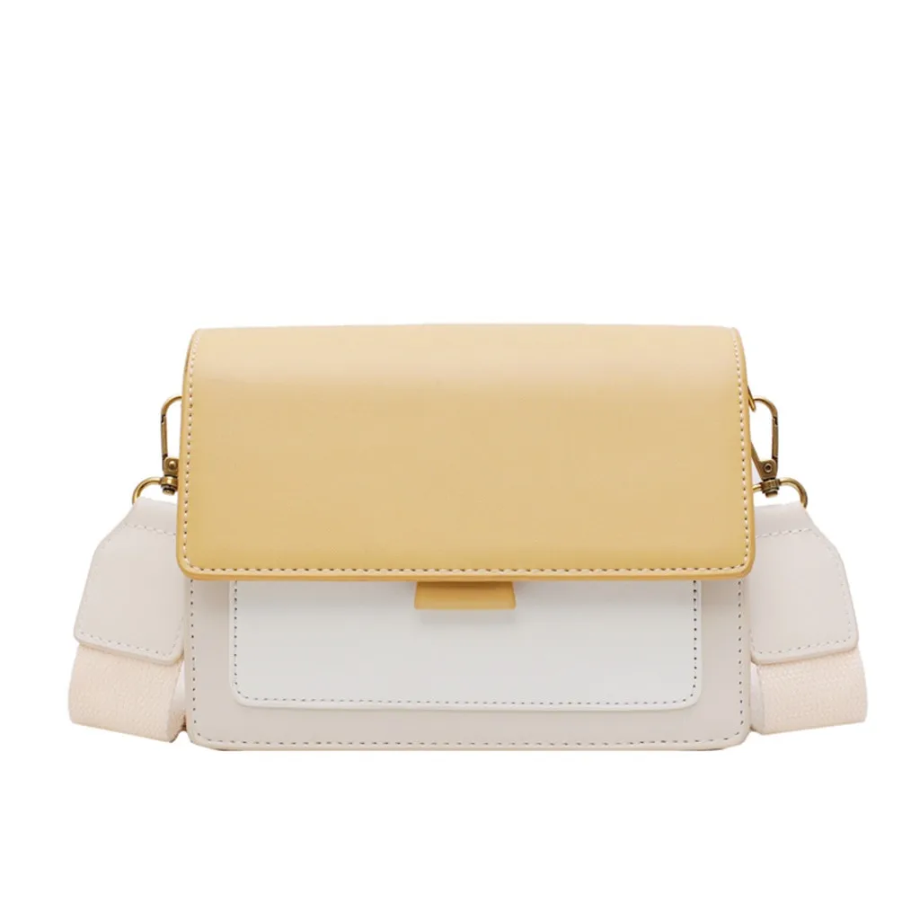 Женская модная универсальная маленькая квадратная сумка, сумки-мессенджеры на одно плечо, белые сумки для женщин#40 - Цвет: Yellow