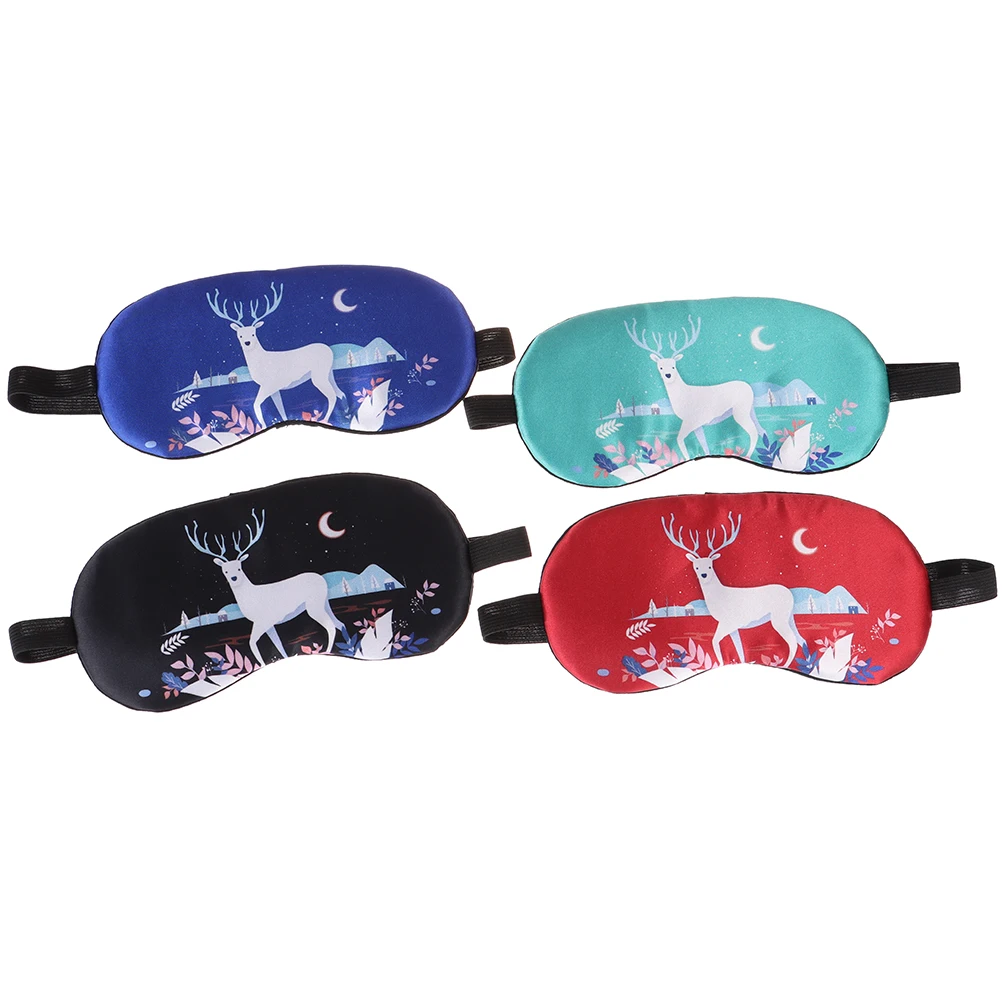1pcs Elk Sleep Rest Eye Mask Padded Shade Cover For Eye Travel Relax Sleeping Aid Eye Patch Shading