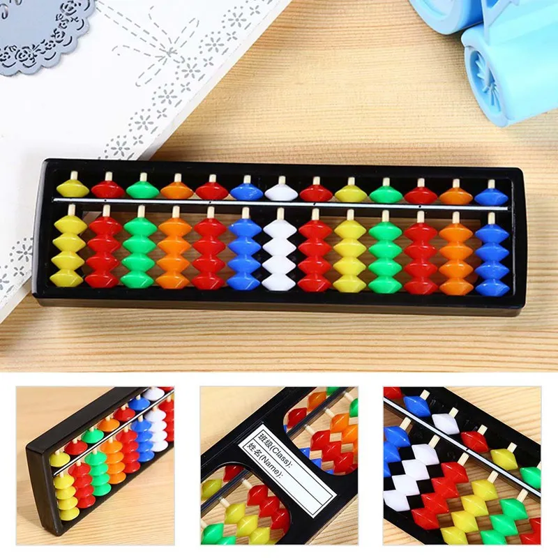 Красочный пластиковый Abacus арифметический 13 файлов детский математический инструмент Развивающие игрушки для детей