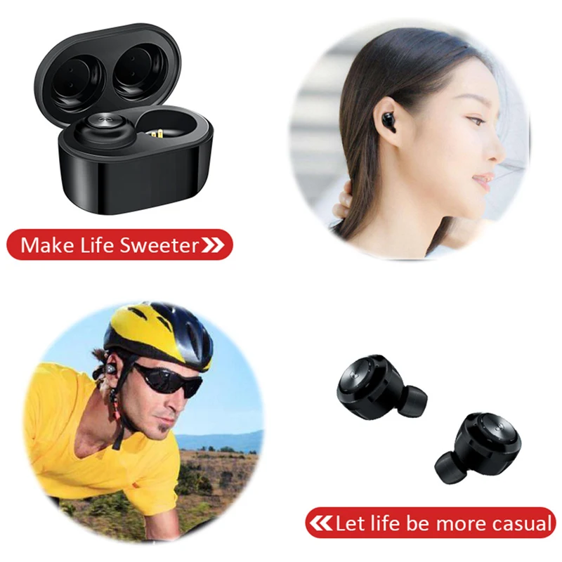 TWS DT3 Stereo In Ear Bluetooth 5.0 Earphones Smart Noise Cancelling Wireless Earbuds Ipx5 Waterproof Bluetooth Headset With Mic