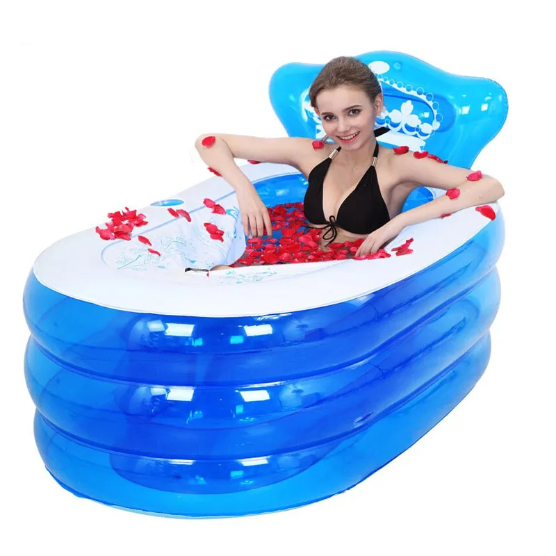 

Portable toilet bathtub Folding thicken tub adult plastic inflatable bath tub inflatable collapsible inflavel with electric pump