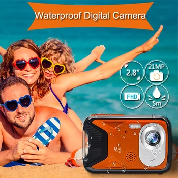 

21MP 1080P Underwater Camera Swimming Snorkeling With Card Video Recorder Selfie HD Digital 2.8inch LCD Screen Micro USB
