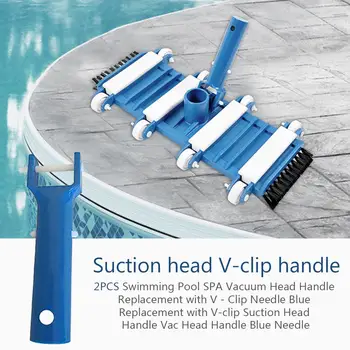 

2PCS Swimming Pool SPA Vacuum Head Handle Replacement with V - Clip Needle Swimming Pool Vacuum Suction Head Accessories