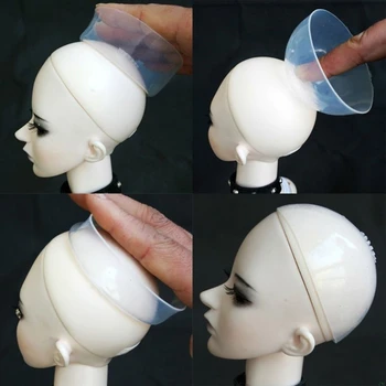 

New 1/3 1/4 1/6 1/12 Silicone Headgear For BJD Doll Silica Gel Hair wigs Cover