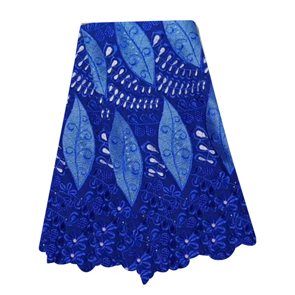 royal blue Последние зеленые Джордж африканская кружевная ткань высокое качество бисером 5 ярдов вышитое кружево в нигерийском стиле ткани для свадебных вечерние платья - Цвет: royal blue