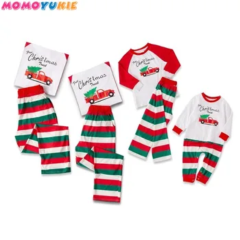 

Christmas Family Pajamas Set Christmas Clothes Parent-child Suit Home Sleepwear New Baby Kid Dad Mom Matching Family Outfits