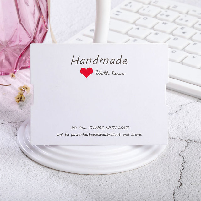 7x9cm Bracelet Display Cards Good Luckl Text Writen Kraft Paper Card Cardboard Packag Hang Tag Ear Paper Card for Jewelry
