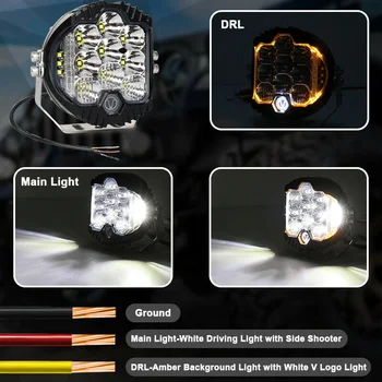 

5-Inch 50W LED Car Driving Work Light Pod Spotlight Combo Fog Lamp Off-road 4WD Transparent High Brightness