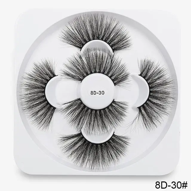 SEXYSHEEP 3/7pairs 25mm 8D Mink Lashes Natural Long False Eyelashes Volume Fake Lashes Makeup Extension Eyelashes maquiagem - Цвет: 8D-30