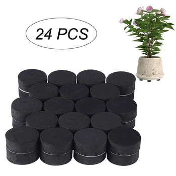 

24pcs Invisible Pot Feet for Outdoor Plant Flower Pots Self-adhesive Non-slip Rubber Pot Risers Pad