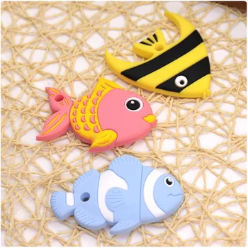 

Baby Safety Teeth Fish-shaped Tooth Gel Baby Three-dimensional Animal Tooth Gel Newborn Baby Molar Rod Silicone Teether