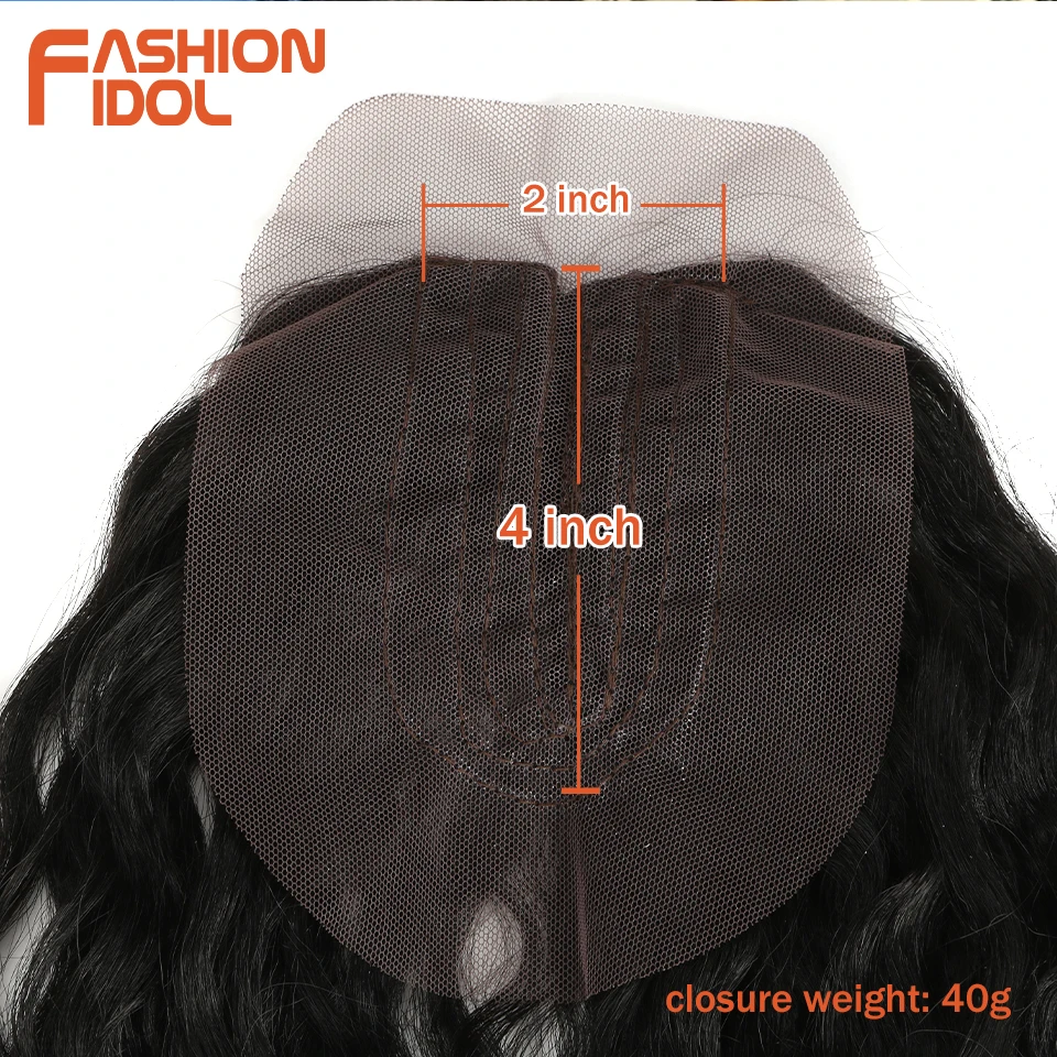 Synthetic Hair Extensions Water Wave Hair Bundles With Closure Ombre Blonde Fake 20 inch High Temperature Fiber 9Pcs/Pack hair extensions