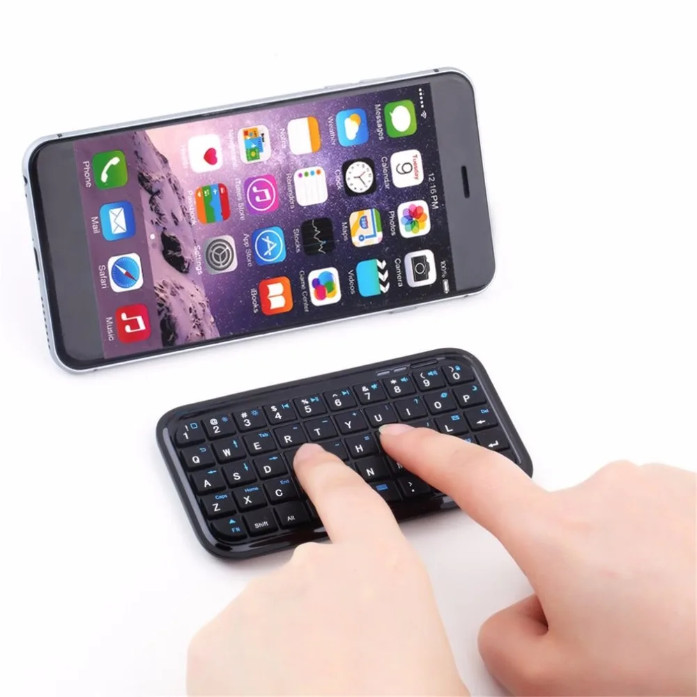 Встроенный Перезаряжаемые Li-Ion Батарея мини Беспроводной Bluetooth 3,0 клавиатура для iPad 2/3/4 Для iPhone 4S 5 для ОС Android ПК