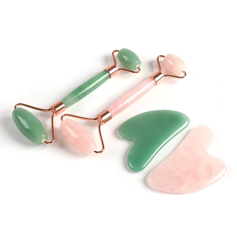 Rullo Di Bellezza Naturale Rullo Di Giada Viso Guasha Massaggiatore Di Pietra Massaggiatore Per La Cura Della Pelle Dimagrante Rimozione Delle Rughe R