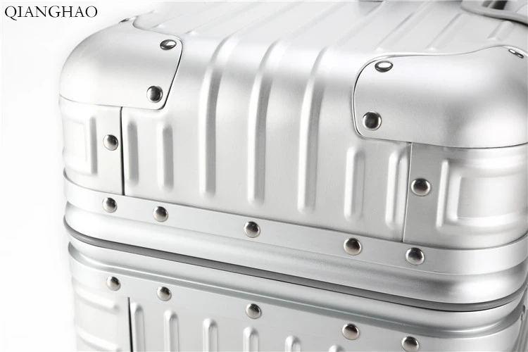 Чистый металл полный алюминиевый сплав магния чемодан для багажа для мужчин и женщин 20 дюймов чемодан на колесиках багаж