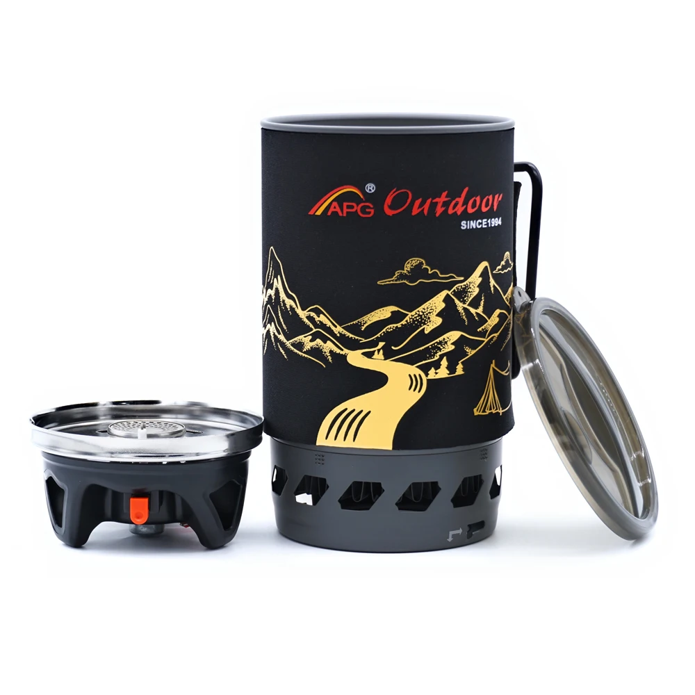  APG 1400ml camping gas stove fires cooking System and portable gas burners