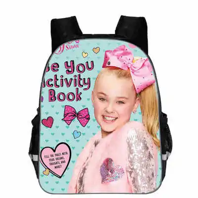 JoJo Siwa Девушка Рюкзак 13 дюймов 33 см принцесса девушки школьные сумки книга Сумка косплей Горячая Мода школьный подарок на день рождения Прямая поставка - Цвет: Серый