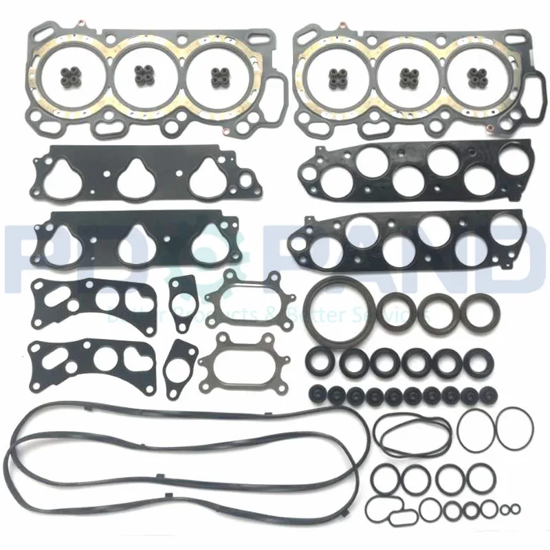 J30A4 Engine Complete Gasket Set 06110-RCA-A02 06120-RCA-A02 for Honda ACCORD Coupe CM7 VII CM6 3.0 V6  2997cc 2003-2008 1